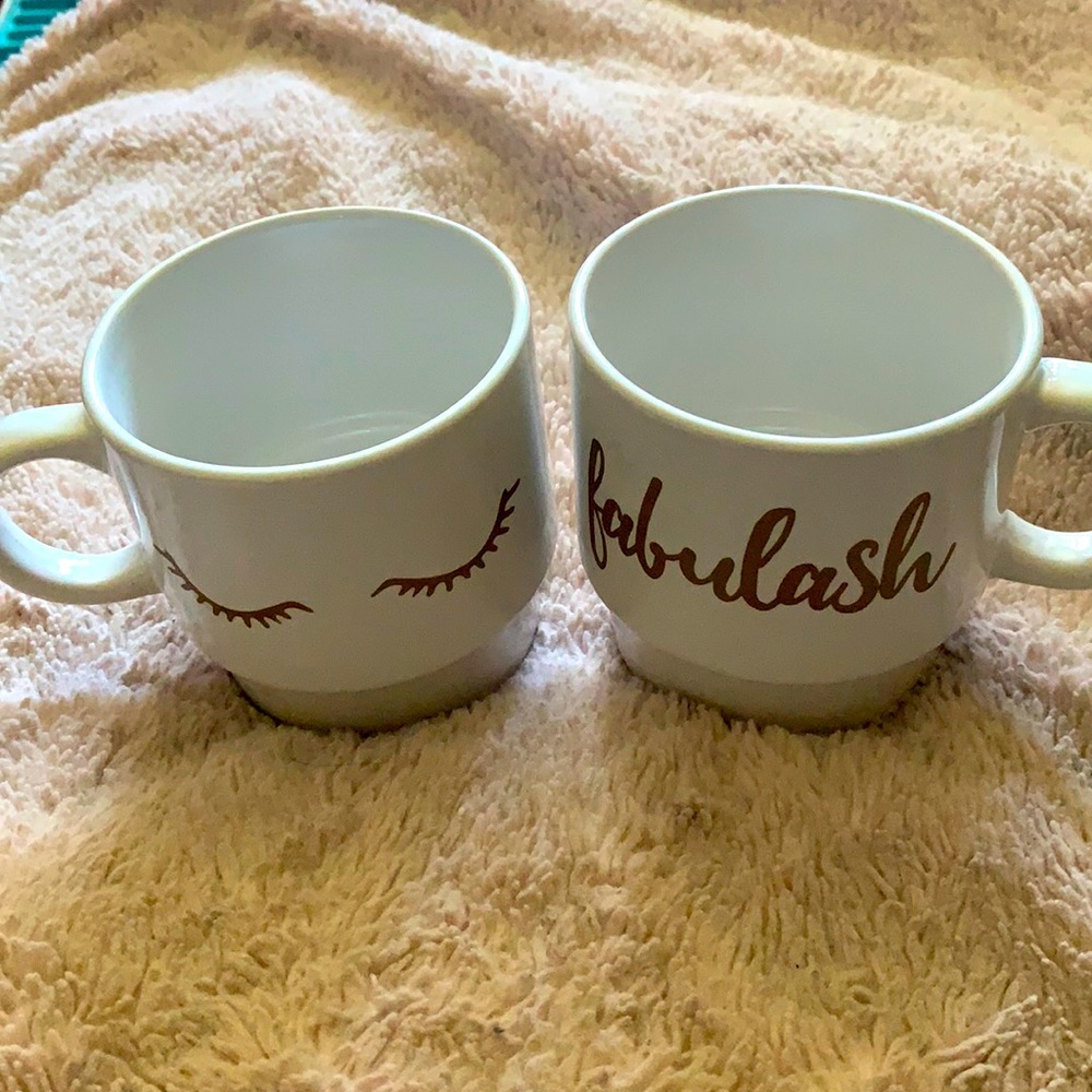 Pair of Double sided Lash mugs